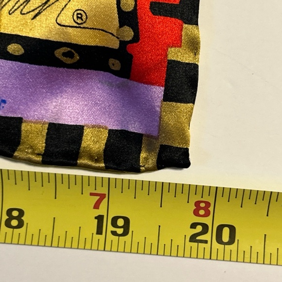 Laurel Burch Harmony Under The Sun Silk Scarf Square 100% Silk Vibrant 20” X 20” - Picture 6 of 6